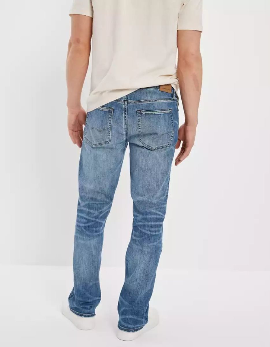 Jean American Eagle AE AirFlexDistressed Original Bootcut Bleu Homme | JGV-41751764